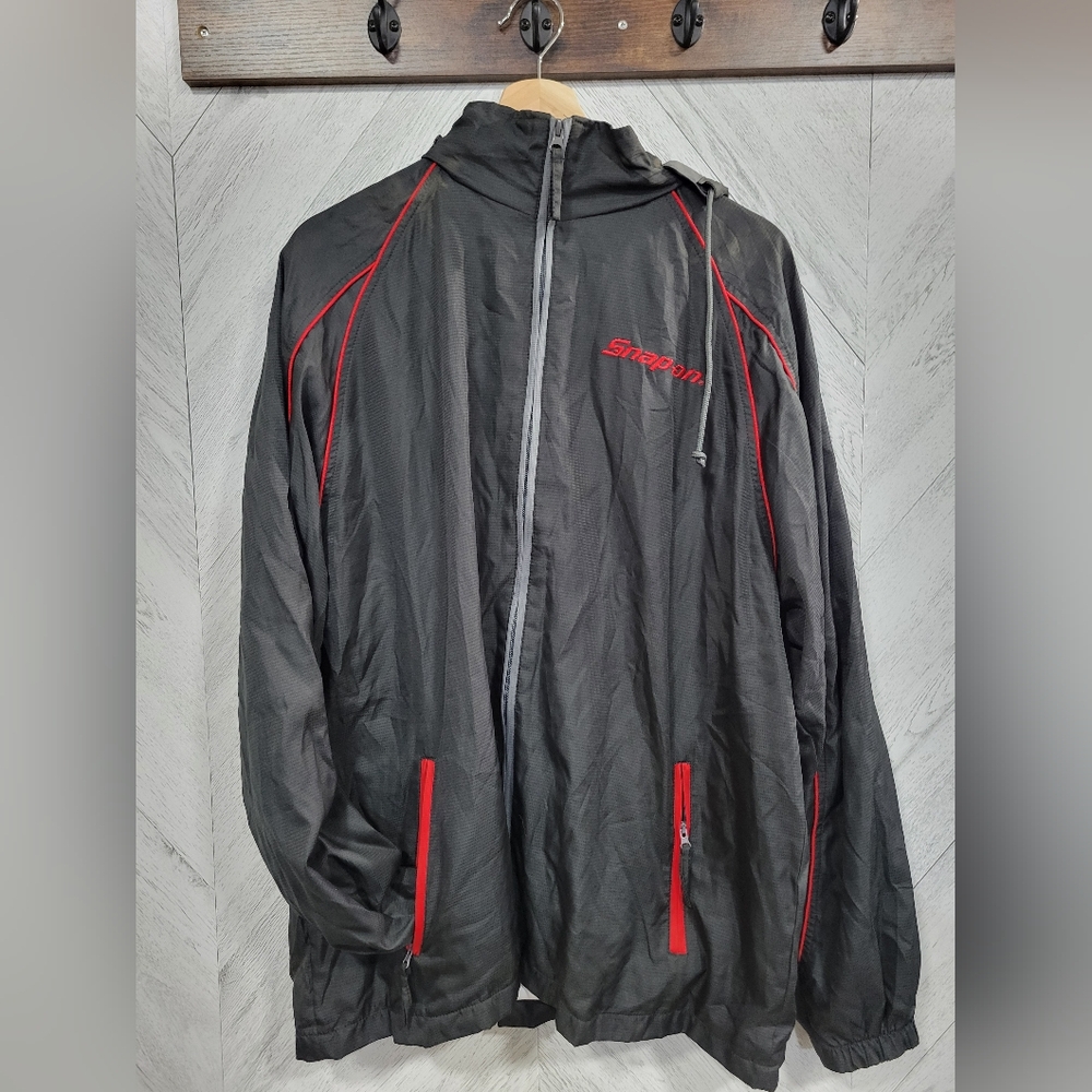 Snap On Black and Red Men's Jacket Size L